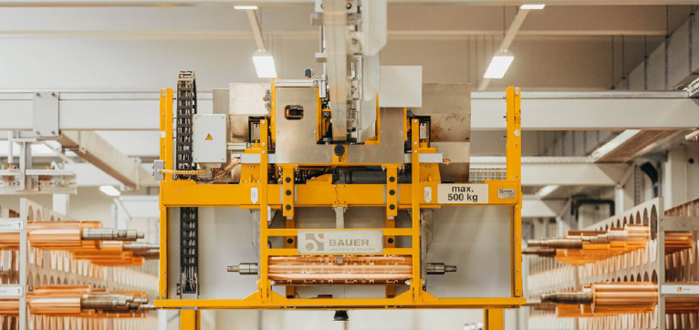 A yellow machine in a room